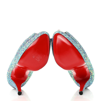 Christian Louboutin Glitter Dragonfly Lady Peep 150 Pumps 36.5 Etincelle Copper 5 of 17