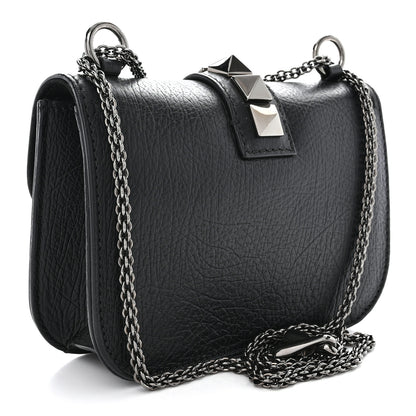 Valentino Garavani Vitello Small Glam Lock Rockstud Flap Black 2 of 9