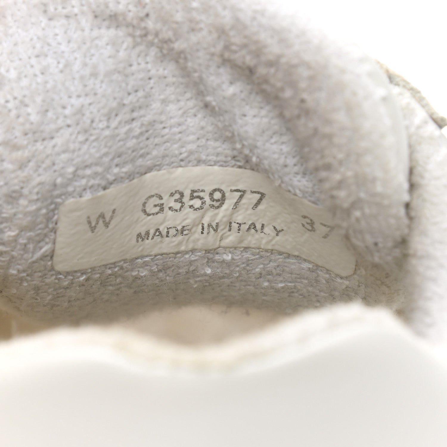 Chanel Suede Calfskin Fabric CC Sneakers 37 White Grey 8 of 8