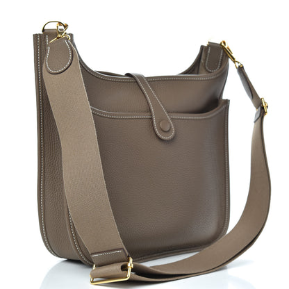 Hermes Taurillon Clemence Evelyne III PM Etoupe 3 of 10