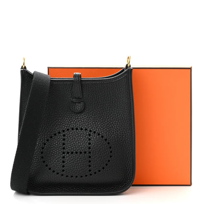 Hermes Taurillon Clemence Evelyne TPM Black 11 of 11