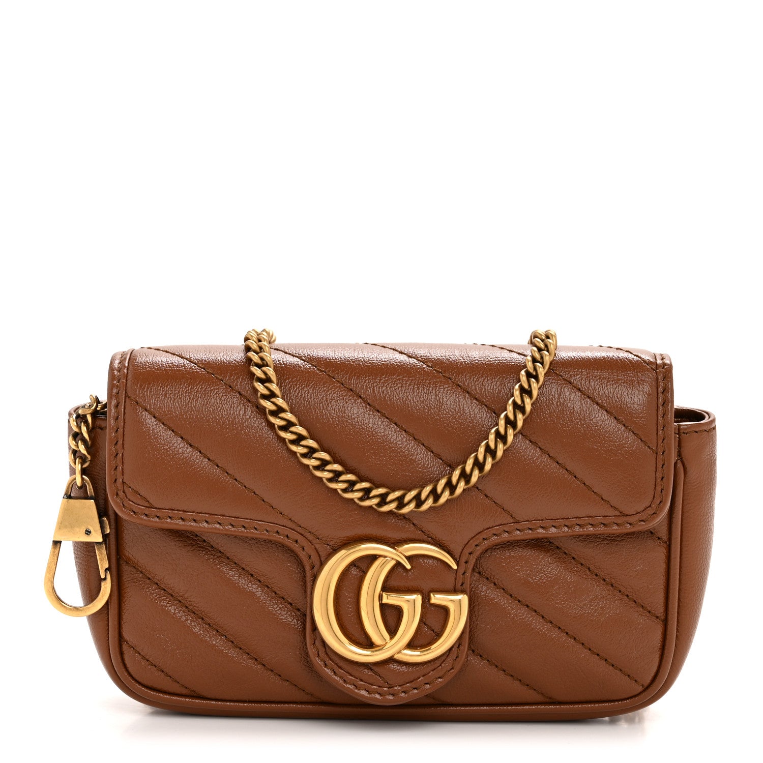 Gucci Azalea Calfskin Matelasse Diagonal Super Mini GG Marmont Shoulder Bag Cuir 1 of 11