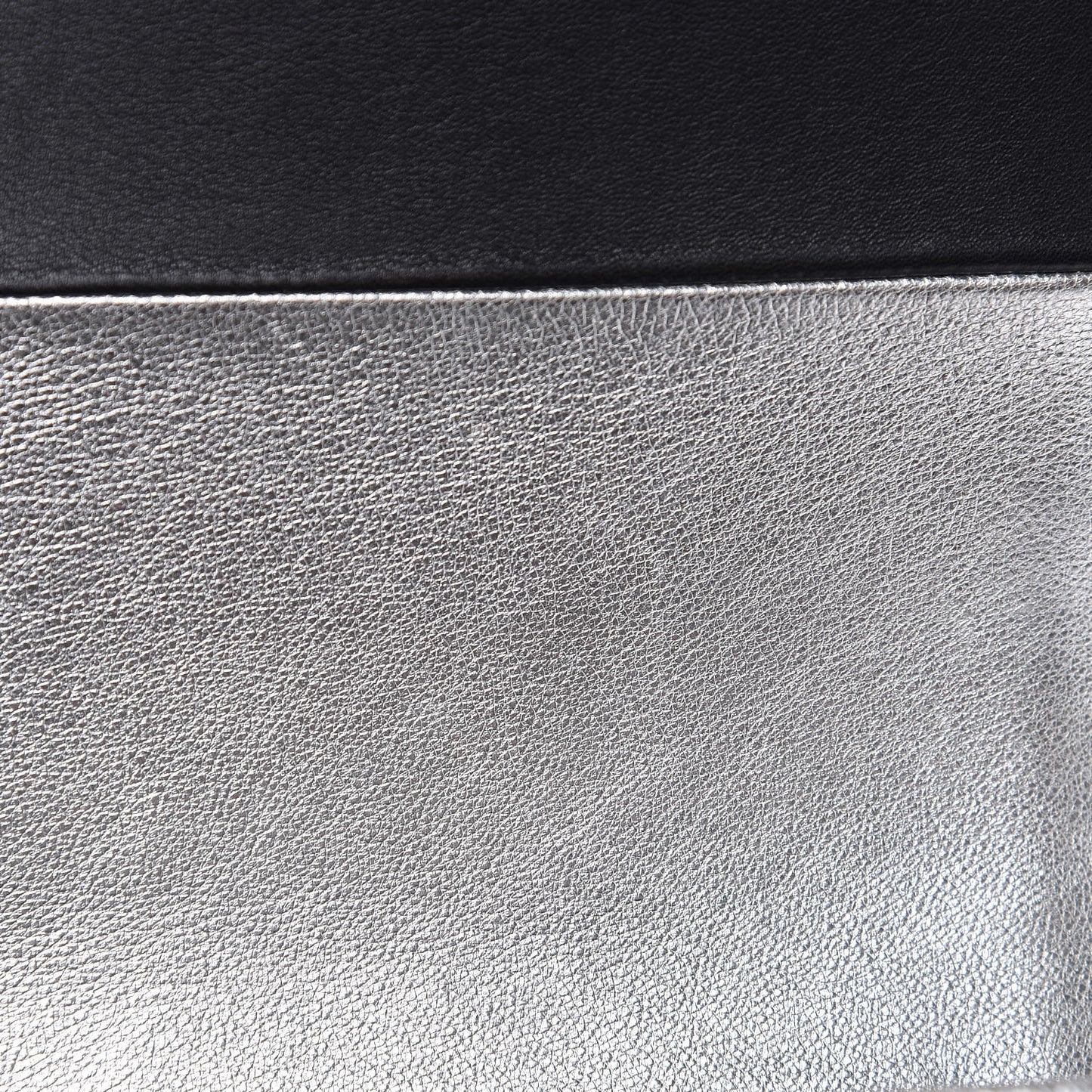 Metallic Goatskin Calfskin Medium Boy Flap Silver Black