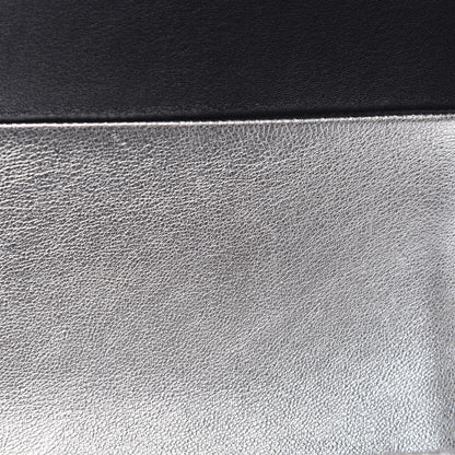 Chanel Metallic Goatskin Calfskin Medium Boy Flap Silver Black 13 of 15