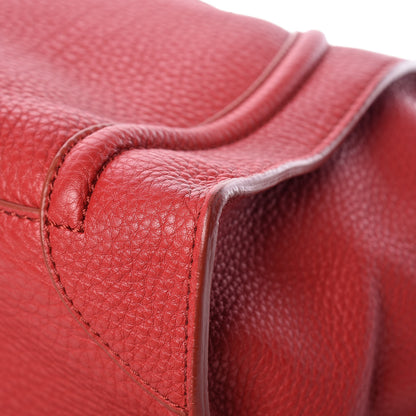 Celine Drummed Calfskin Mini Luggage Red 13 of 16