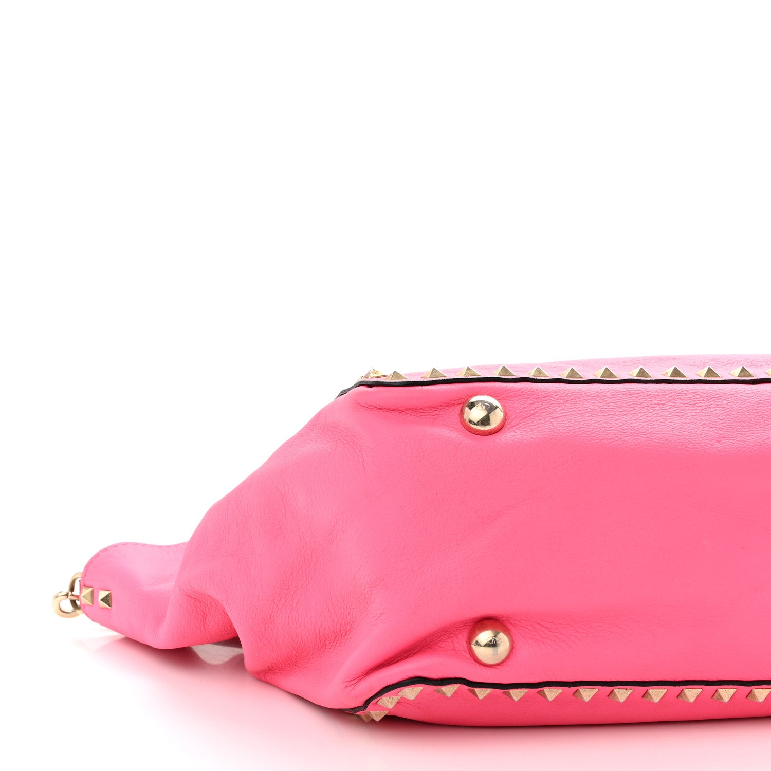 Valentino Garavani Vitello Medium Rockstud Tote Fuxia Fluo 7 of 16