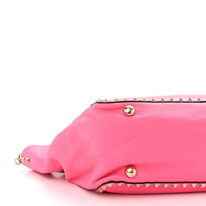 Valentino Garavani Vitello Medium Rockstud Tote Fuxia Fluo 7 of 16