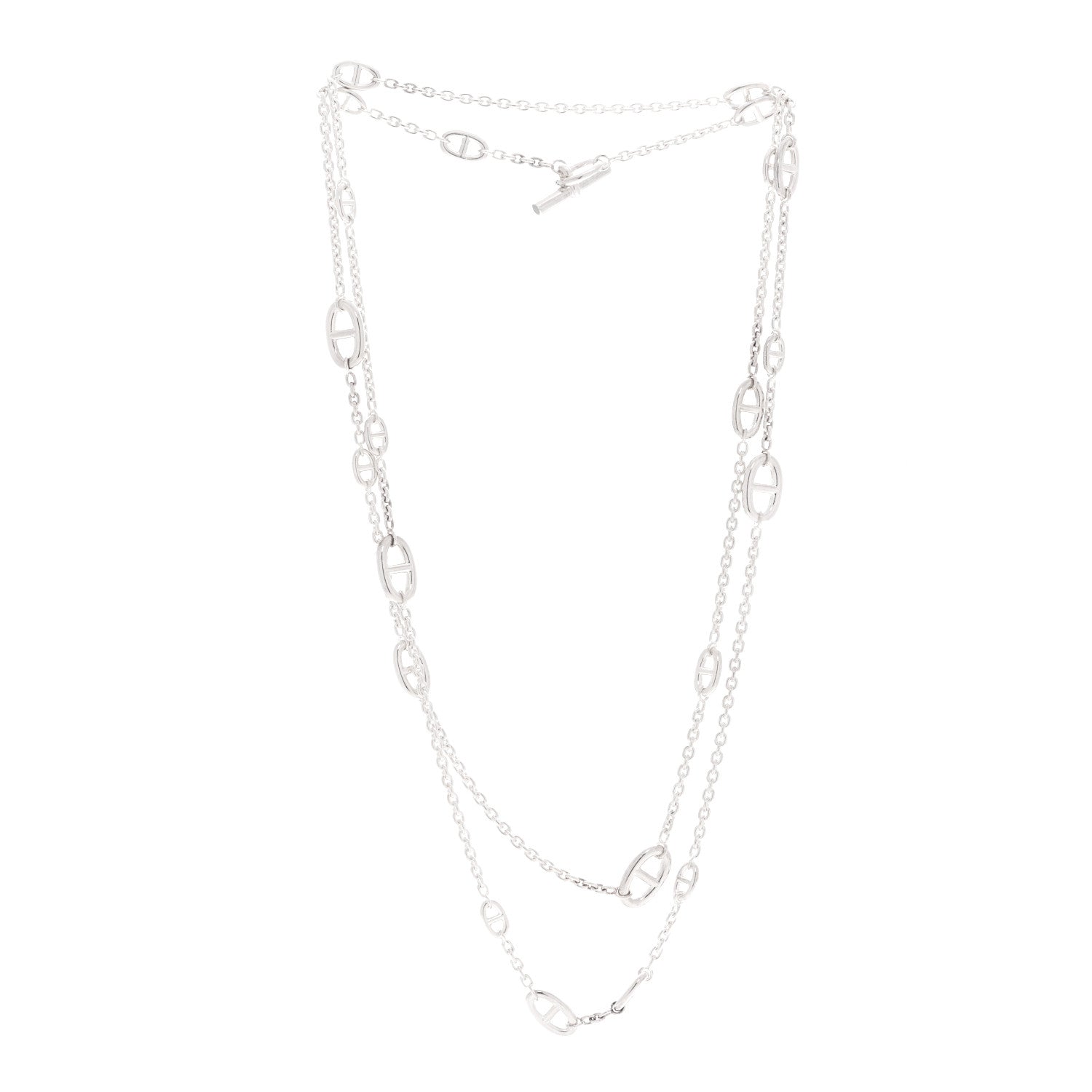 Hermes Sterling Silver Farandole Necklace 160 3 of 5