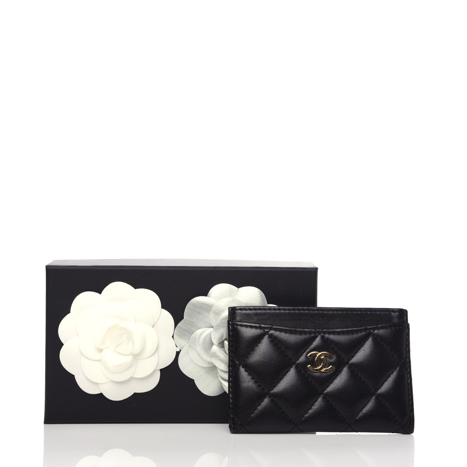 Chanel Lambskin Quilted Card Holder Black 8 of 8