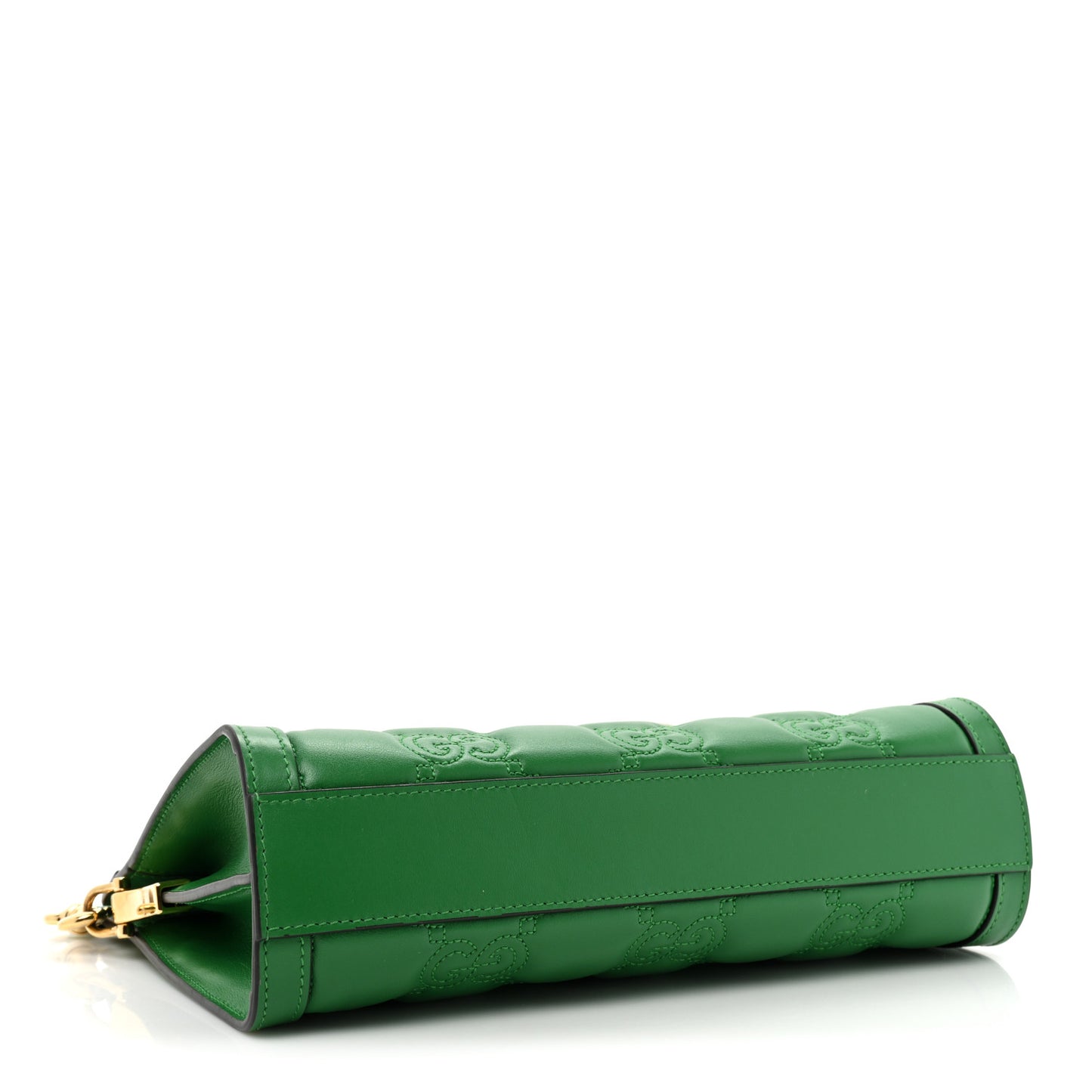 Calfskin GG Matelasse Small Slim Chain Shoulder Bag Spring Green Natural