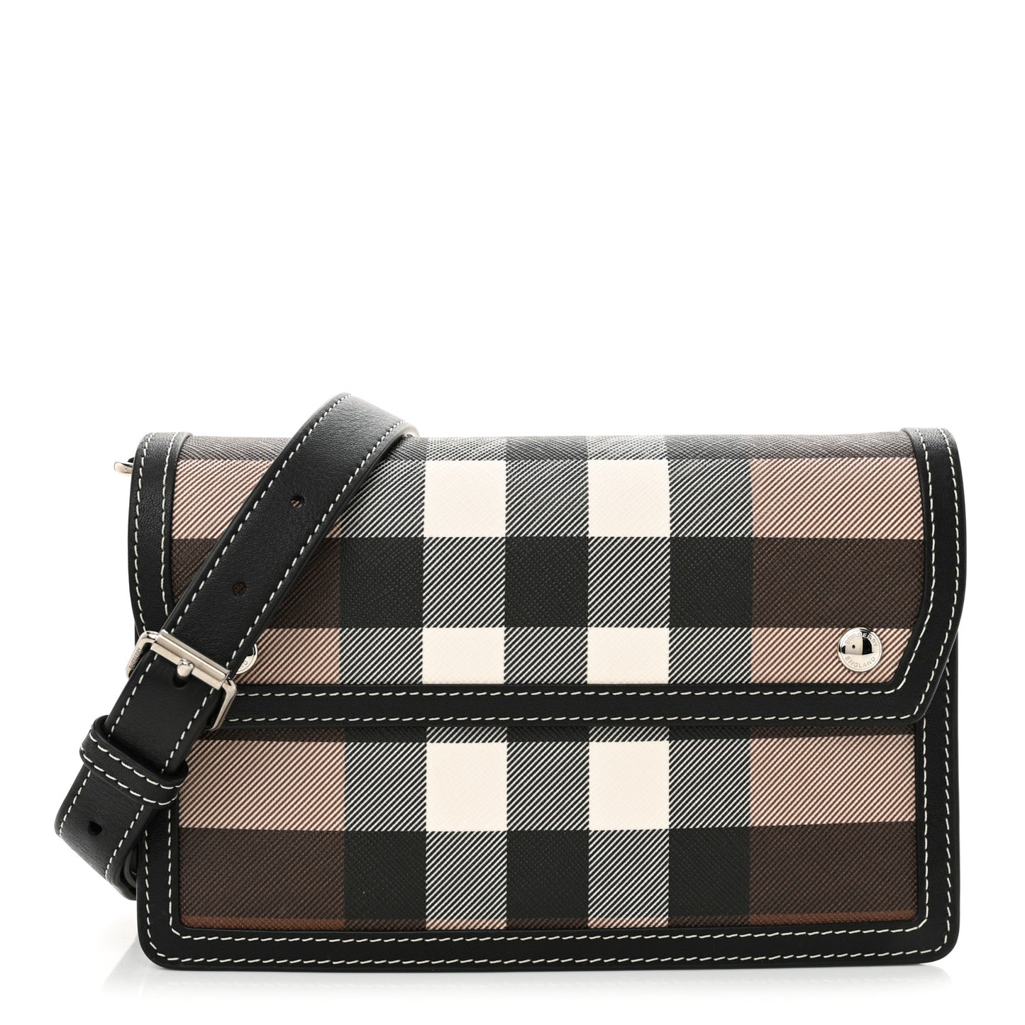 E-Canvas Giant Check Oscar Crossbody Dark Birch