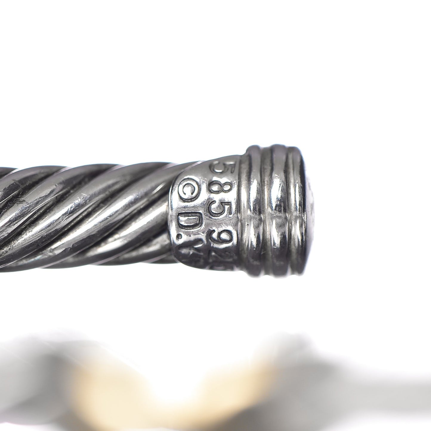 Sterling Silver 14K Yellow Gold 5mm X Station Cable Bracelet