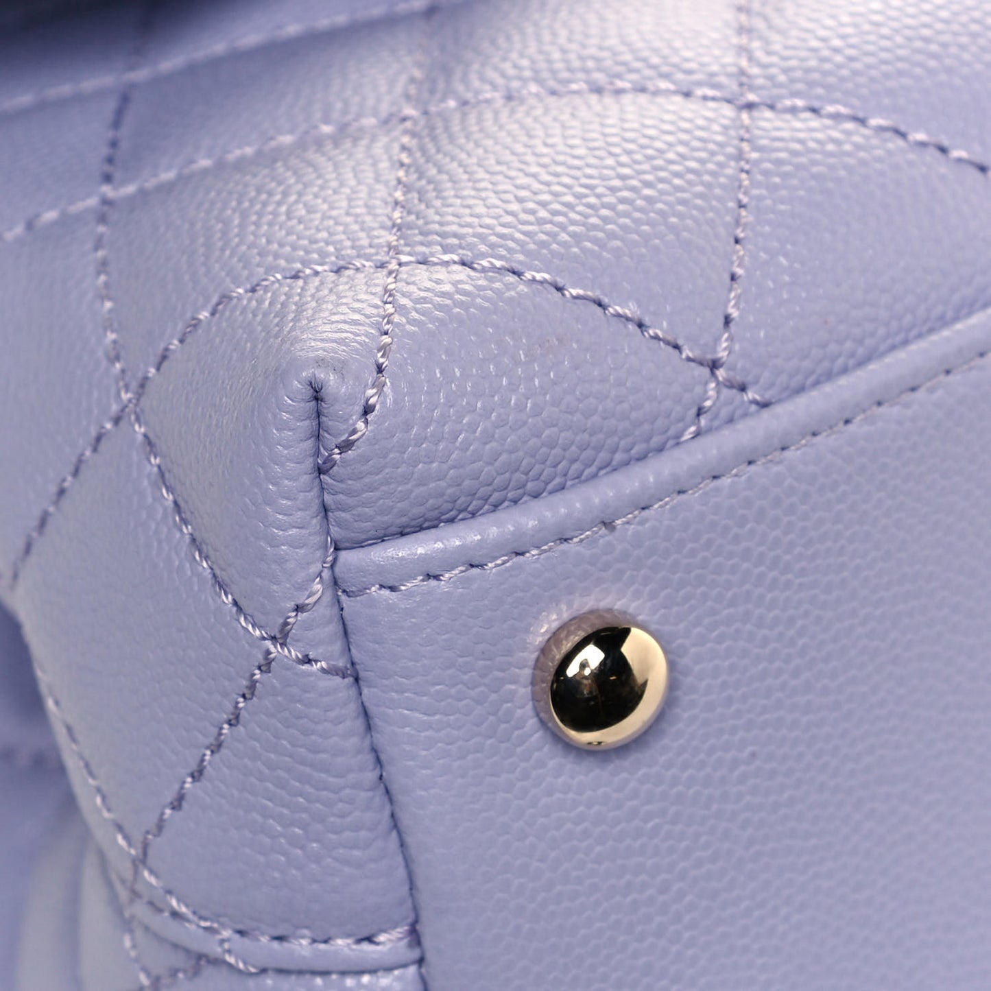 Caviar Quilted Mini Coco Handle Flap Light Purple