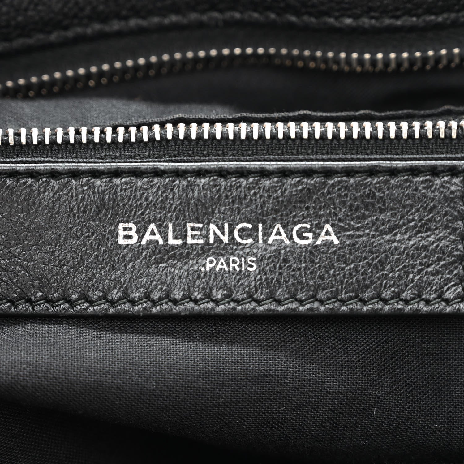 Balenciaga Chevre Silver Metallic Edge Hardware Velo Black 6 of 10
