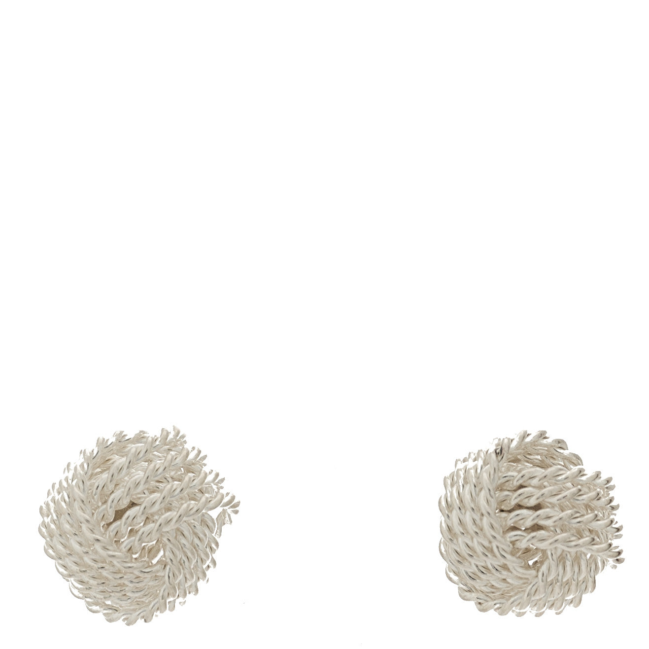 Tiffany Sterling Silver Twist Knot Earrings 1 of 5
