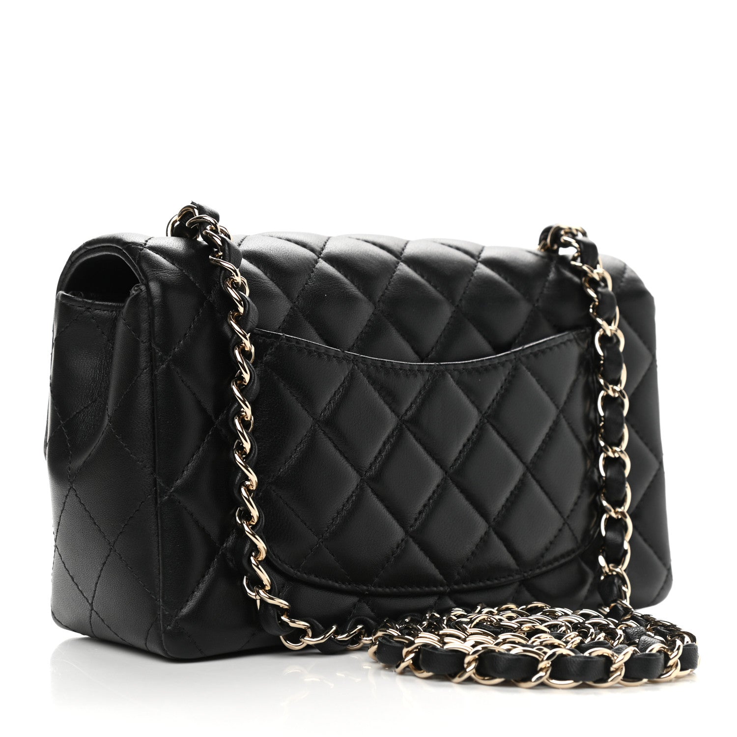 Chanel Lambskin Quilted Mini Rectangular Flap Black 3 of 11