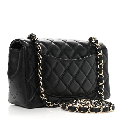 Chanel Lambskin Quilted Mini Rectangular Flap Black 3 of 11