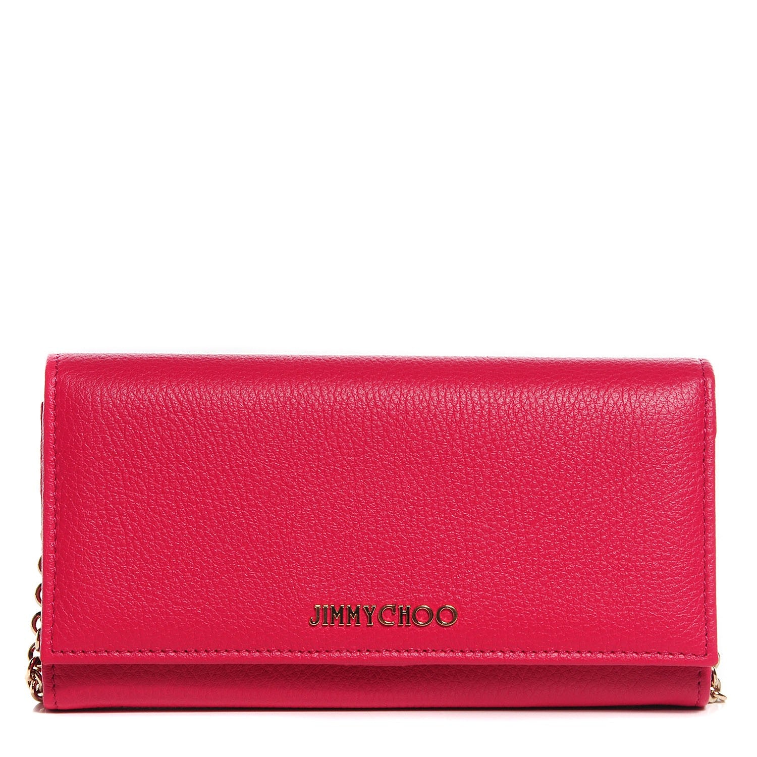Jimmy Choo Grainy Calf Nikita Convertible Wallet Cherry 1 of 7