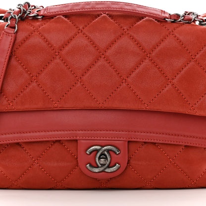 Chanel Iridescent Calfskin Jumbo In the Mix Double Flap Red 9 of 14