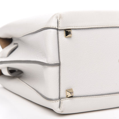 MCM Grained Calfskin Medium Milla Tote White 7 of 17