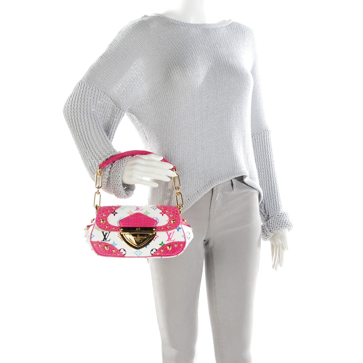 Alligator Monogram Multicolor Marilyn White