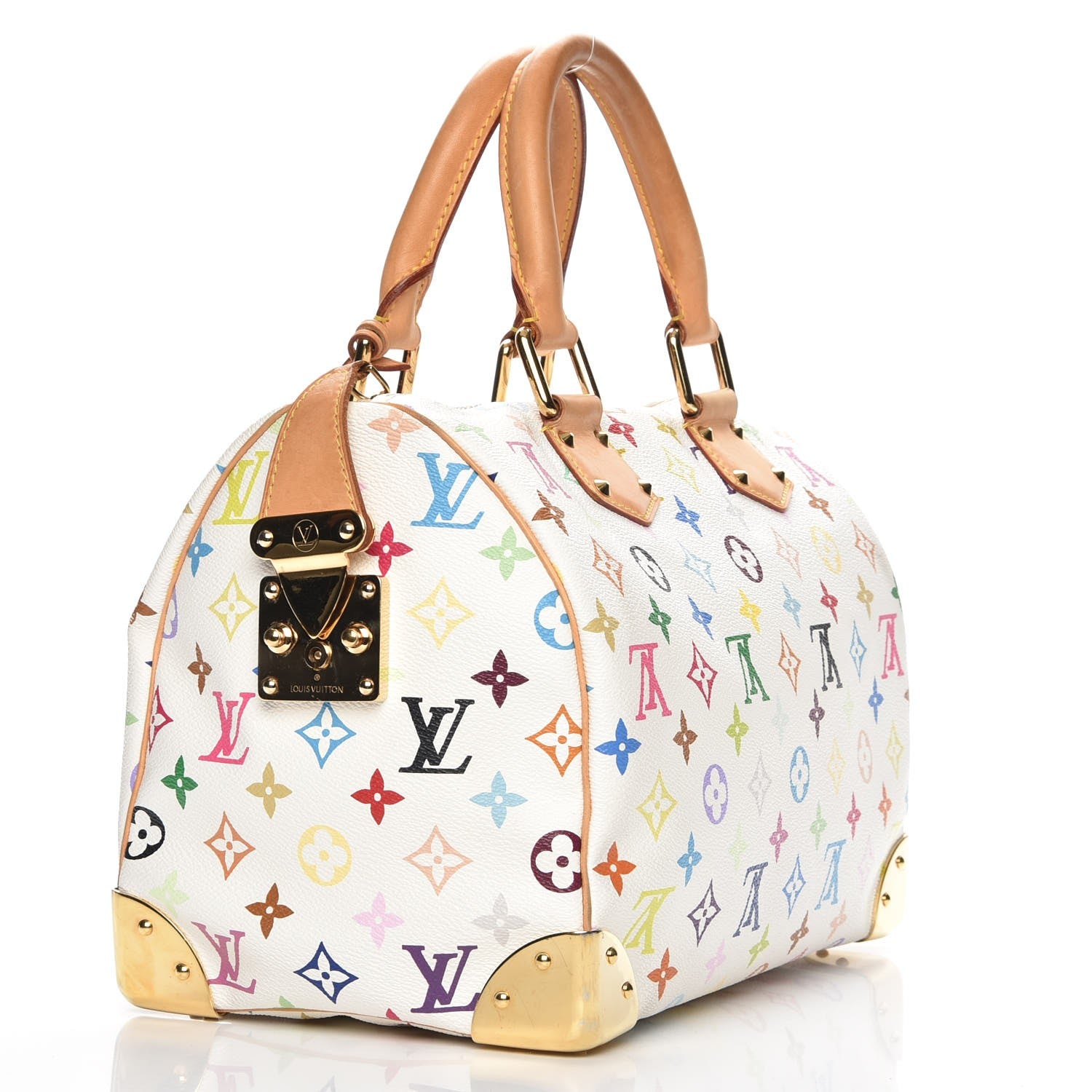 Louis Vuitton Monogram Multicolor Speedy 30 White 3 of 8