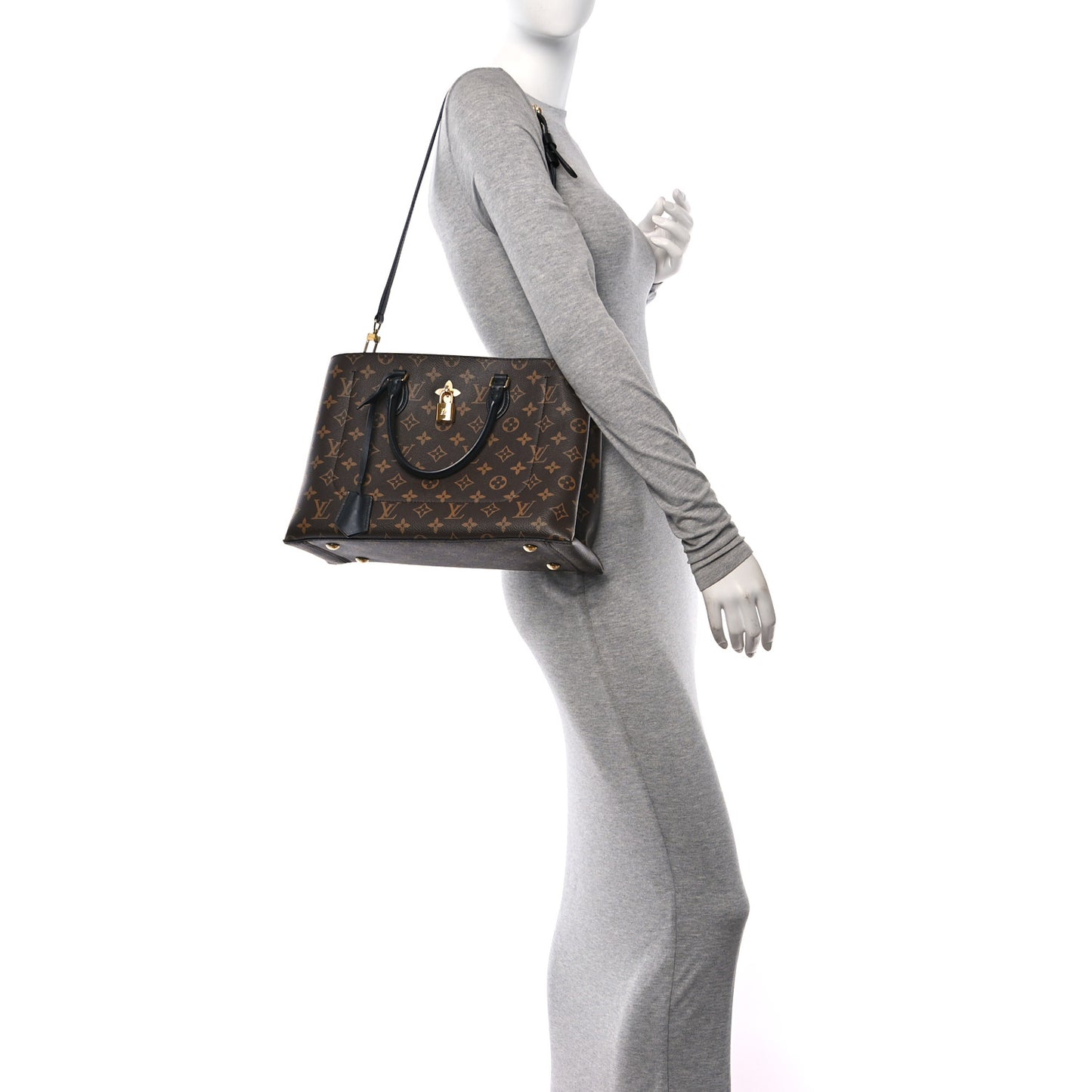Monogram Flower Tote Black