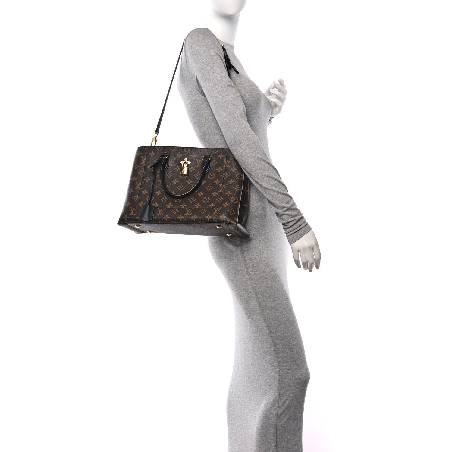 Louis Vuitton Monogram Flower Tote Black 2 of 10