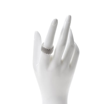Tiffany Sterling Silver Somerset Mesh Ring 57 8 2 of 4
