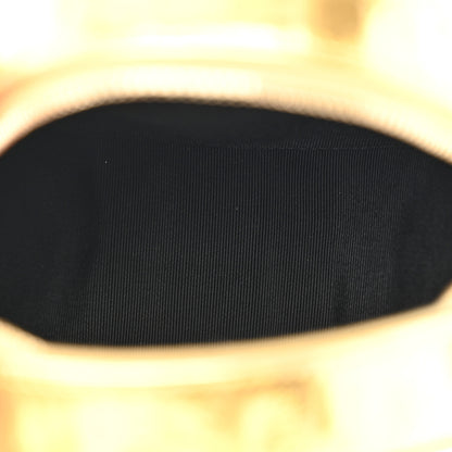 Chanel Metallic Calfskin Crocodile Embossed Cocodile Round Clutch with Chain Gold 5 of 12