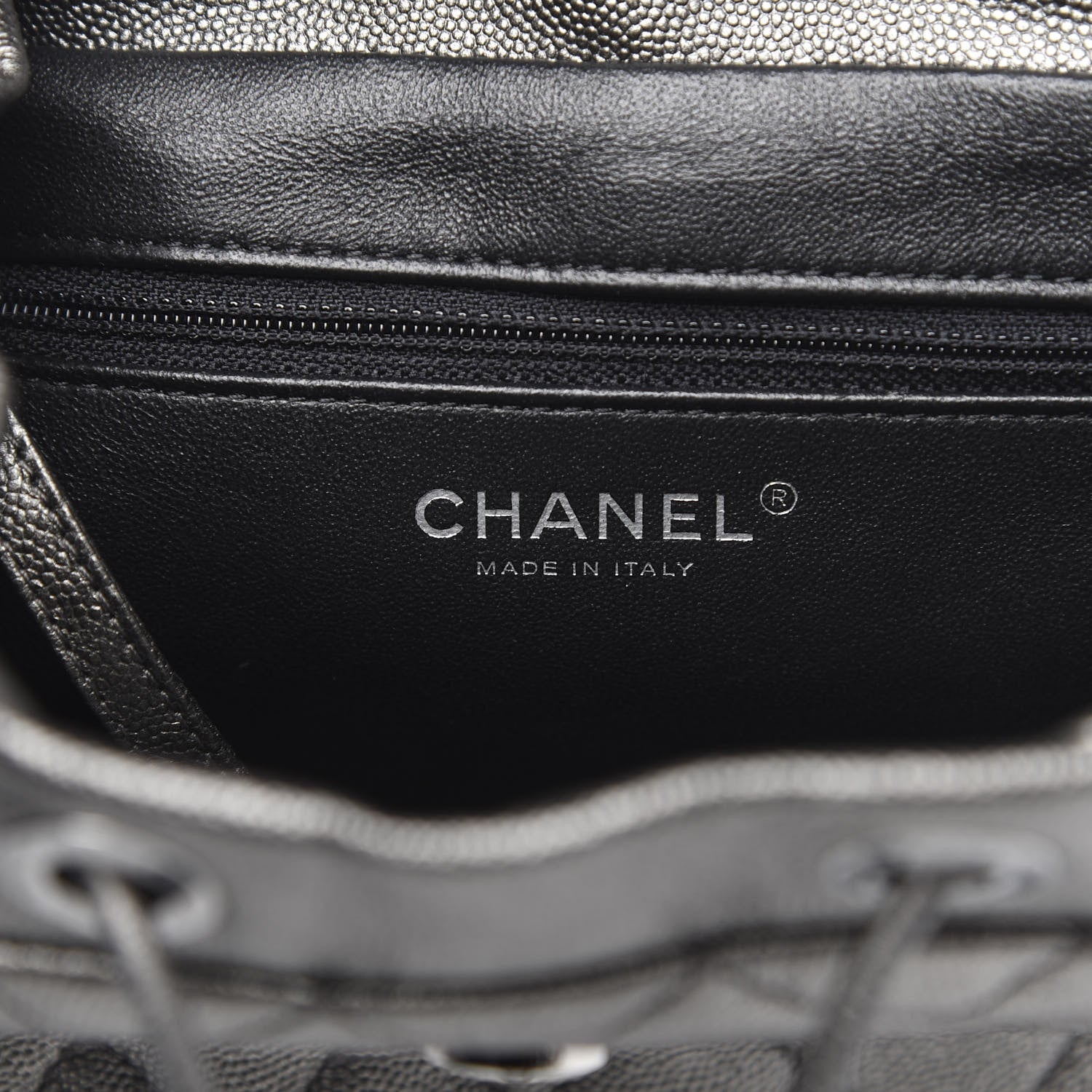 Chanel Metallic Caviar Quilted Filigree Backpack Dark Silver 5 of 11