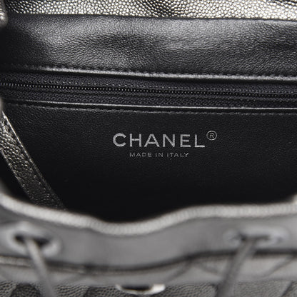 Chanel Metallic Caviar Quilted Filigree Backpack Dark Silver 5 of 11