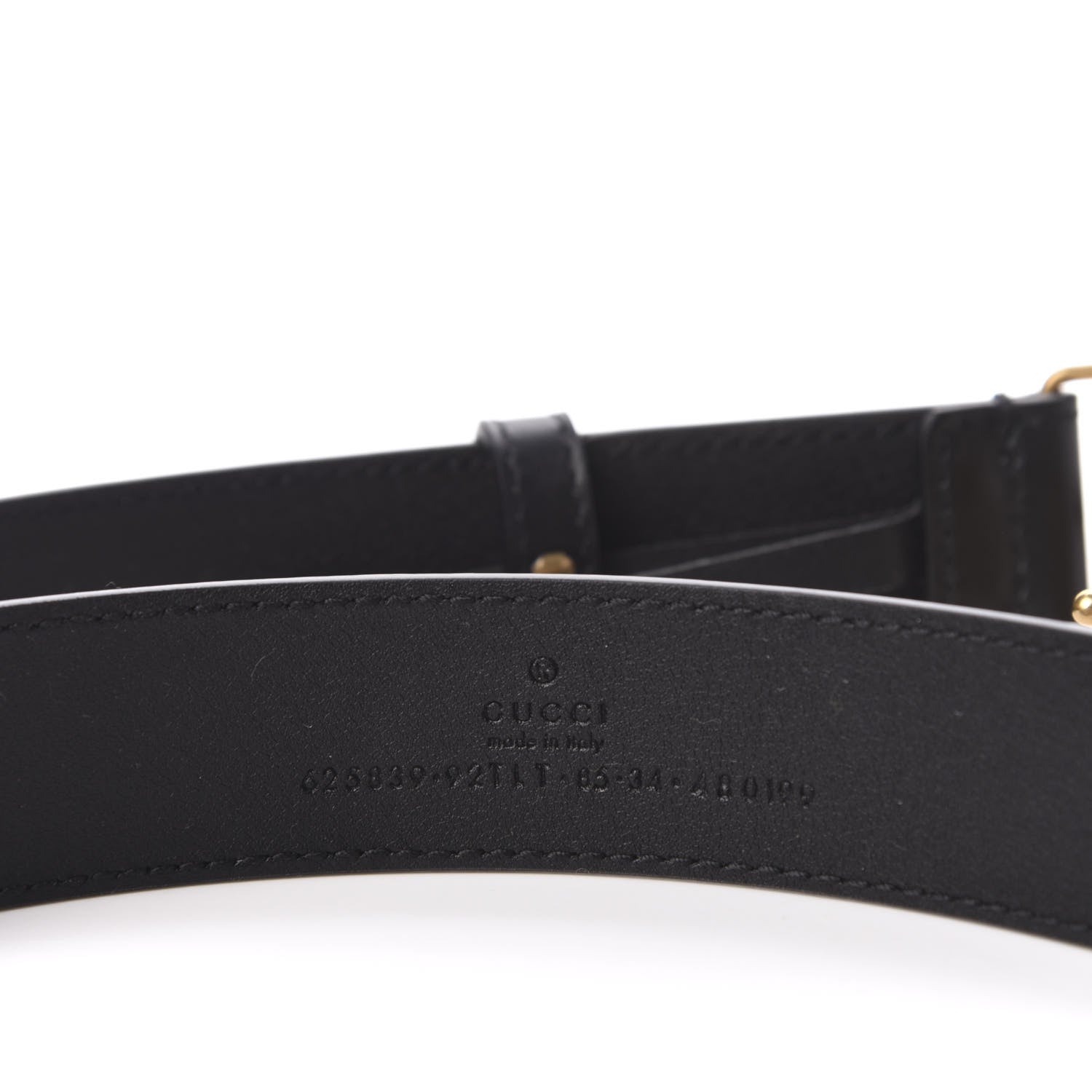 Gucci GG Supreme Monogram Matte Plutone Calfskin Double G 30mm Belt 85 34 Beige Ebony Black 3 of 5
