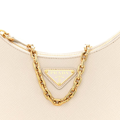 Prada Saffiano Re-Edition 2005 Shoulder Bag White 8 of 10