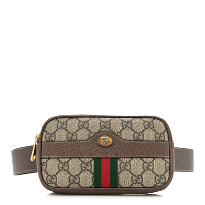 Gucci GG Supreme Monogram Web Small Ophidia Belt Bag 85 34 Dark Brown 1 of 10