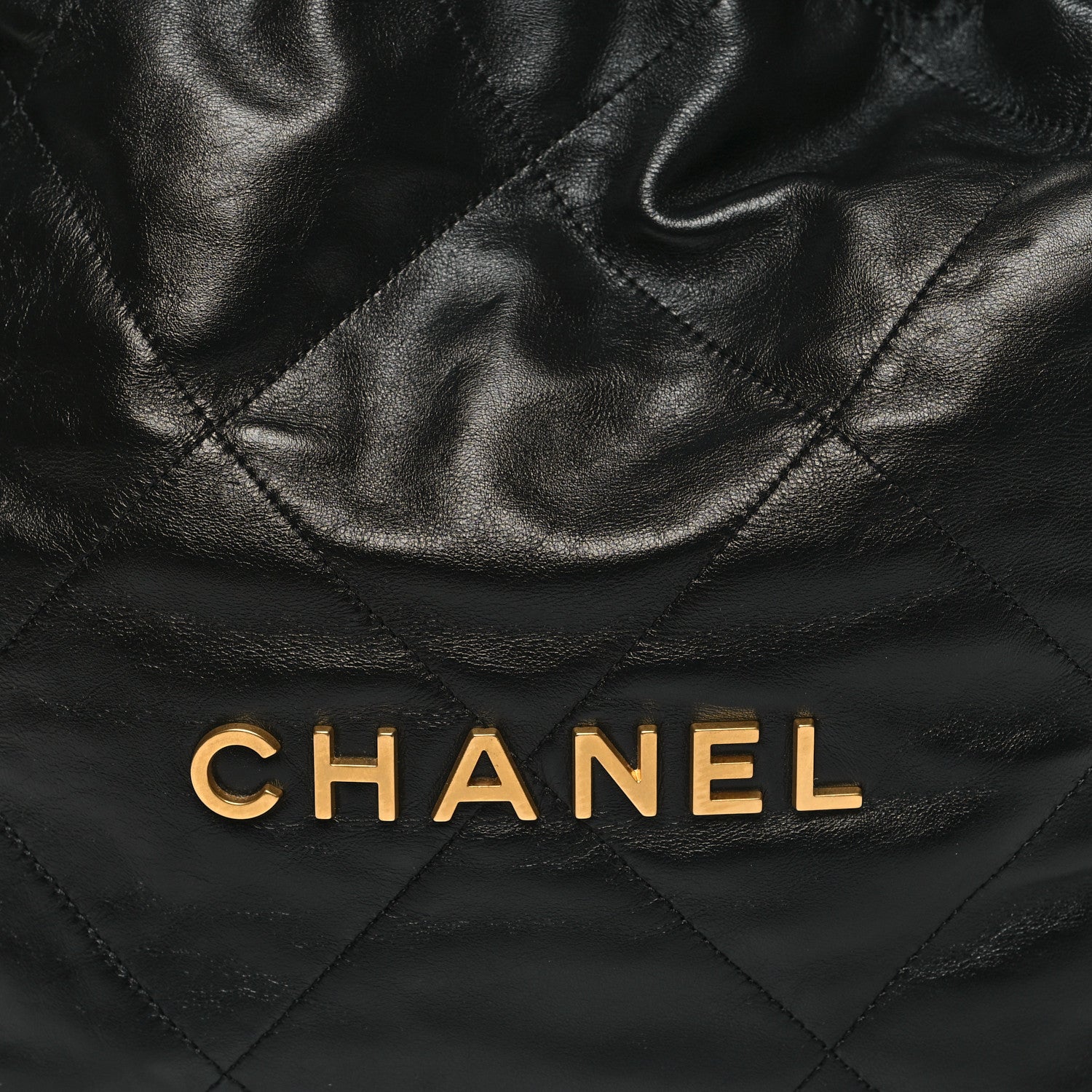 Chanel Shiny Calfskin Quilted Small Chanel 22 Black 10 of 13