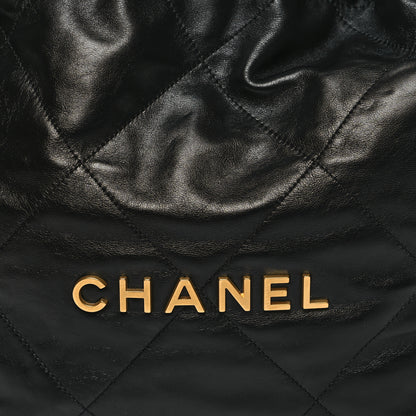 Chanel Shiny Calfskin Quilted Small Chanel 22 Black 10 of 13