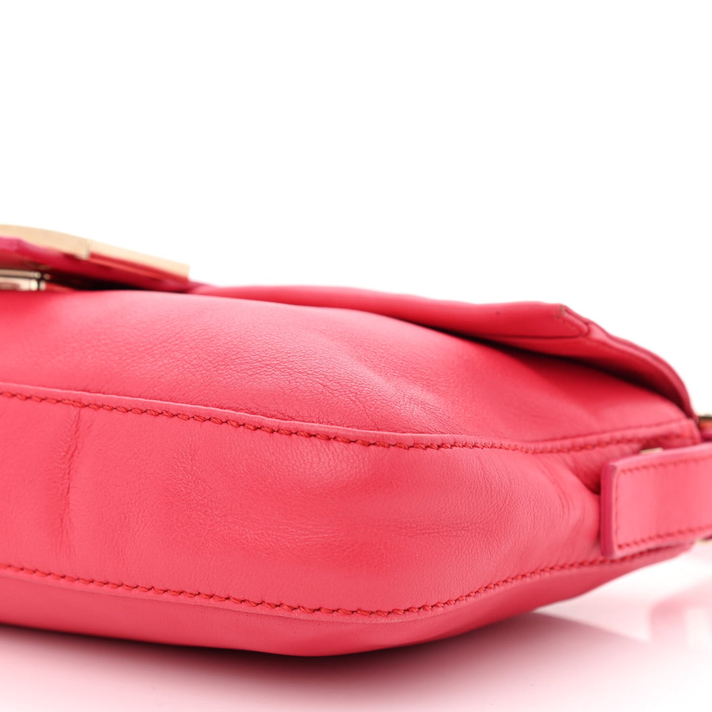Vitello Enamel Baguette Pink