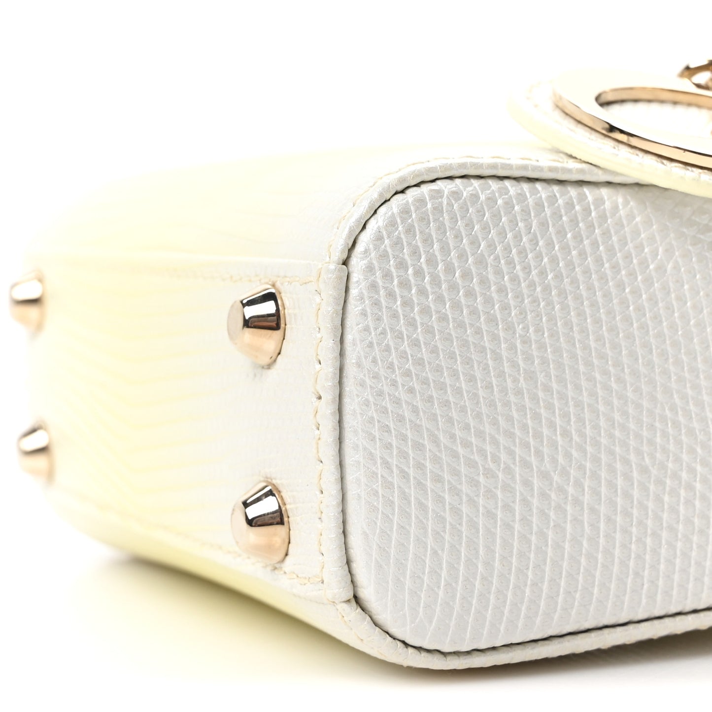 Lizard Micro Lady Dior Yellow Multicolor