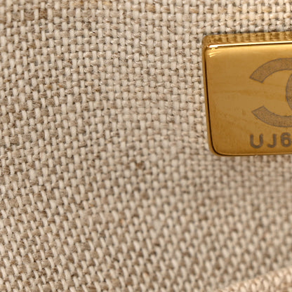 Chanel Mixed Fibers Small Deauville Tote Beige Black 8 of 11