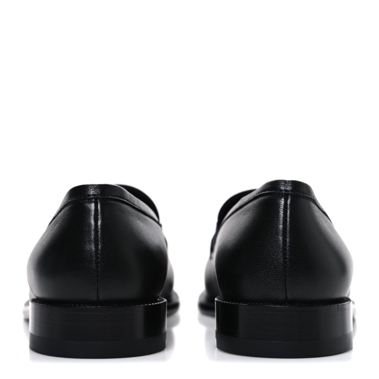 Lambskin CC Mocassin Loafers 38.5 Black