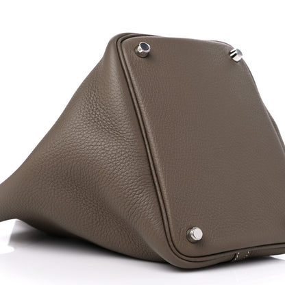 Hermes Taurillon Clemence Picotin Lock 18 PM Etoupe 7 of 8