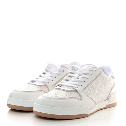 Christian Dior Calfskin Oblique Laser Perforated Dior One Low Sneakers 38.5 White Nude 3 of 8