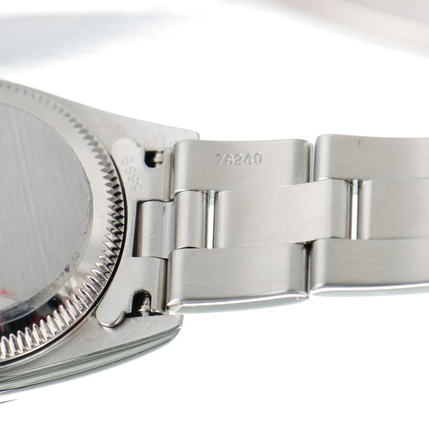 Stainless Steel 18K White Gold 24mm Oyster Perpetual Watch Pink 76094