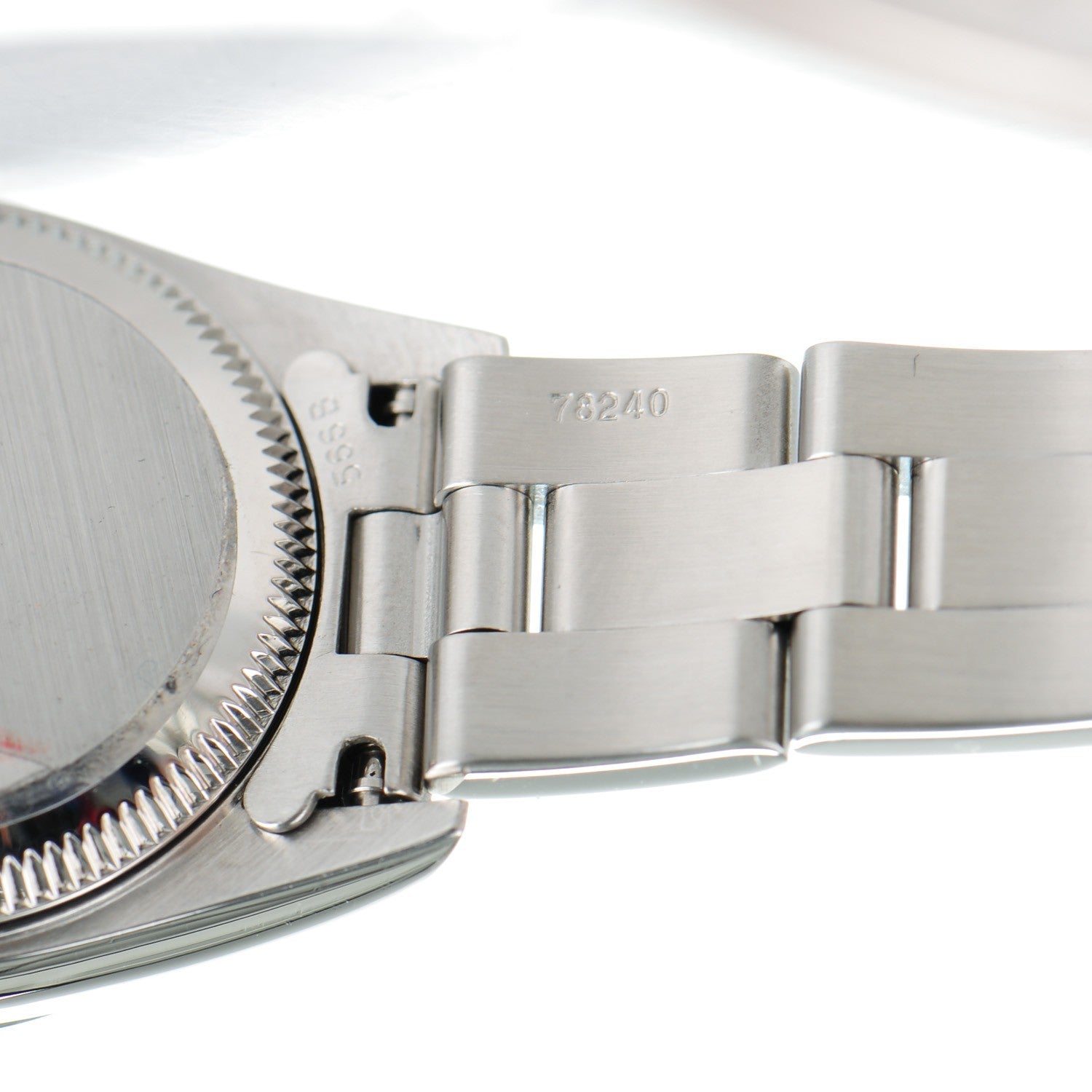 Rolex Stainless Steel 18K White Gold 24mm Oyster Perpetual Watch Pink 76094 8 of 8