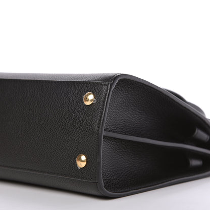 Burberry Grainy Calfskin Small Title Bag Black 7 of 10