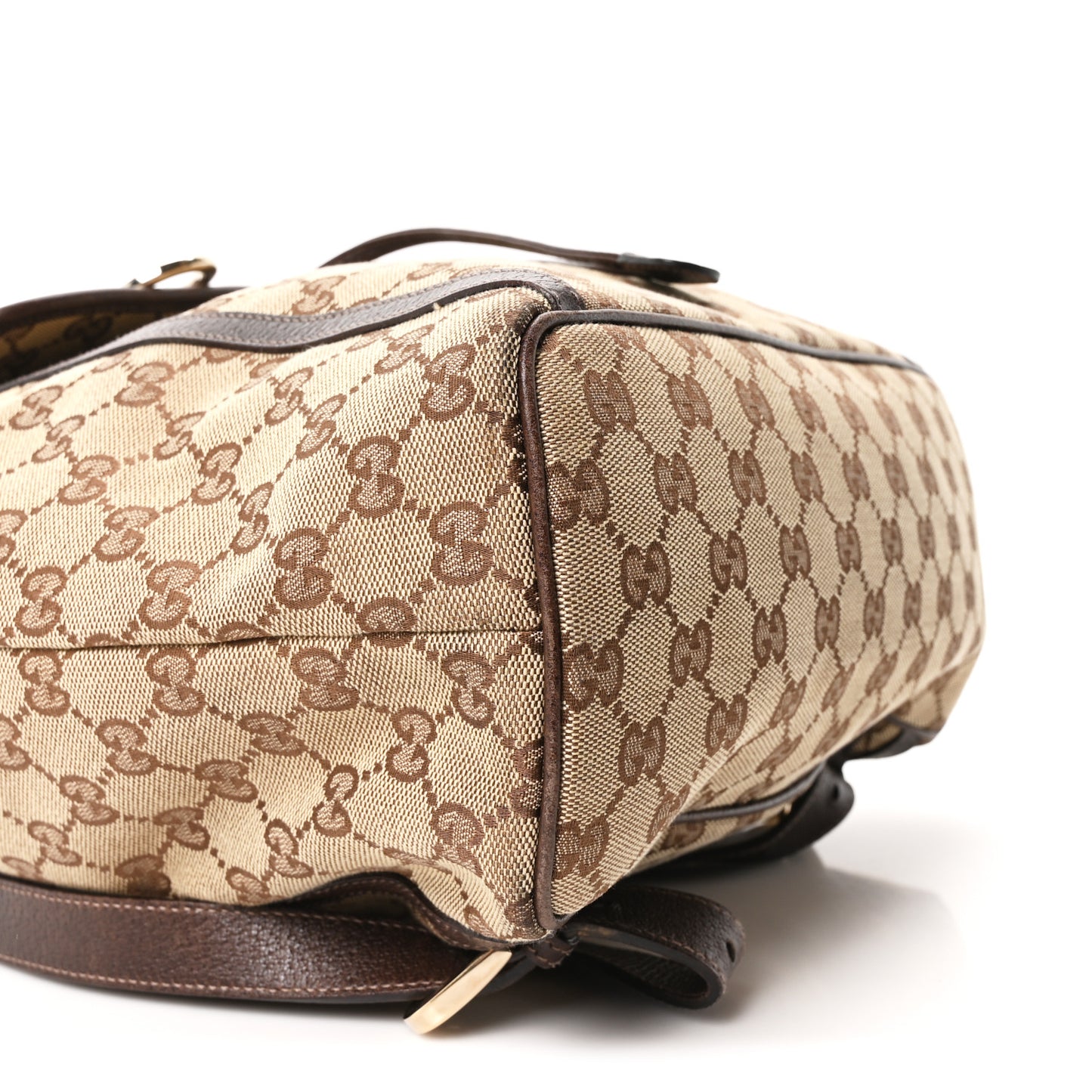 GG Monogram Flap Backpack Brown