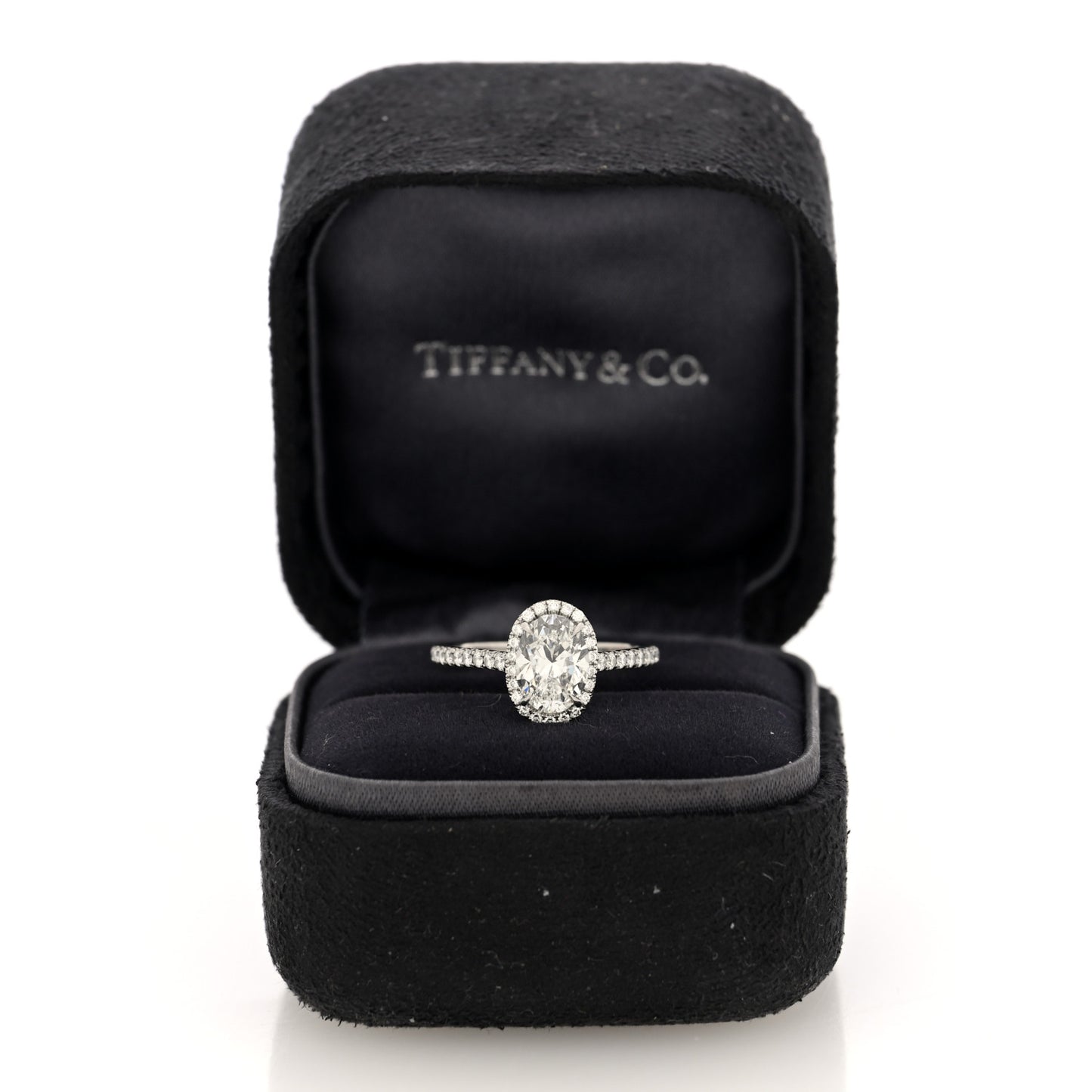 Platinum Diamond 1.52ct Oval Cut Soleste Engagement Ring 52 6