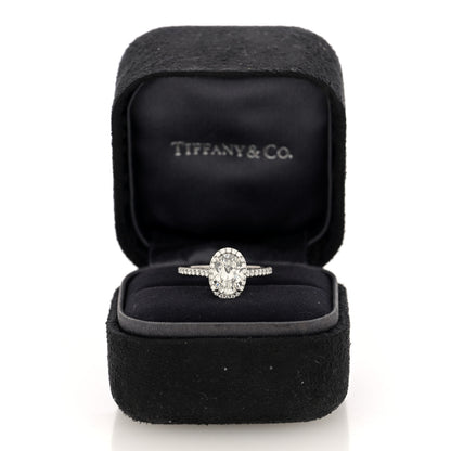 Tiffany Platinum Diamond 1.52ct Oval Cut Soleste Engagement Ring 52 6 5 of 5