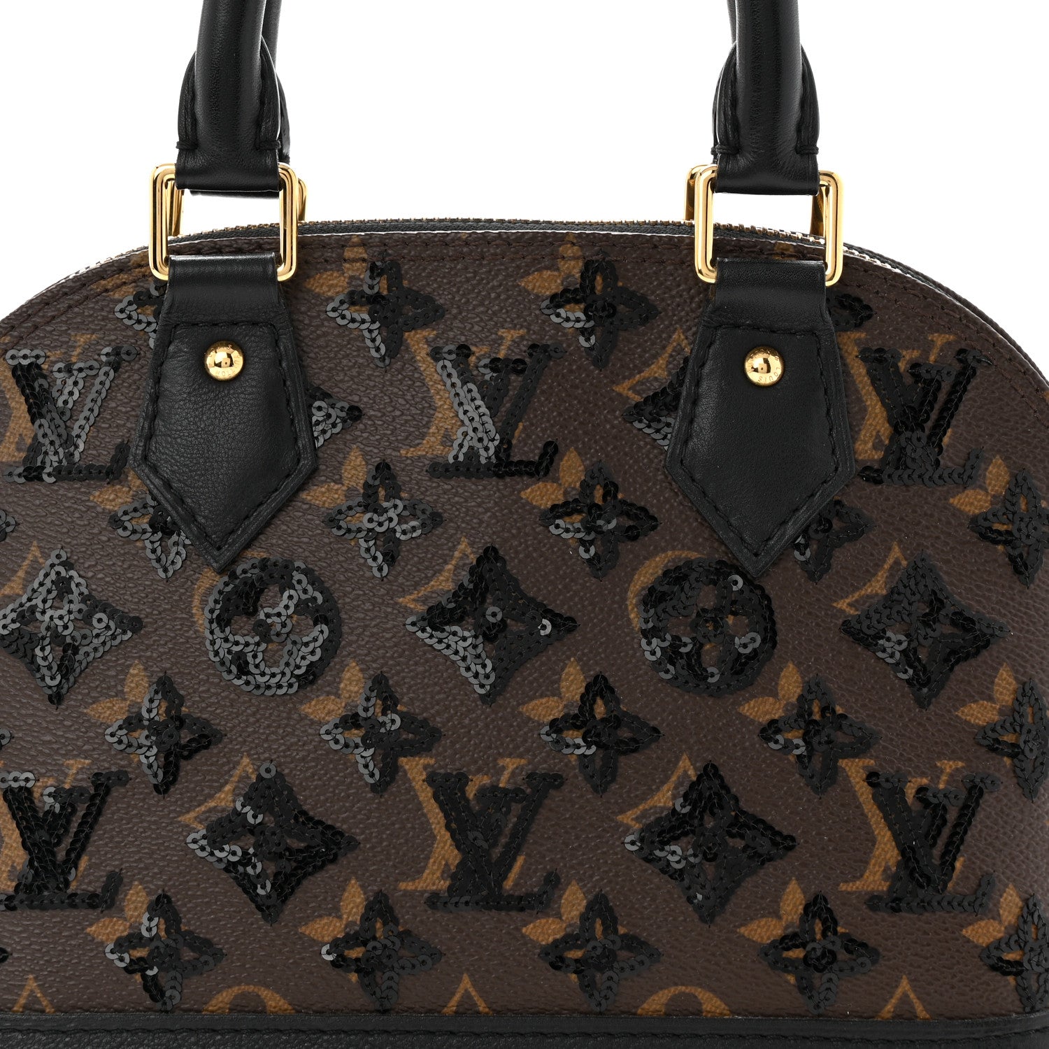Louis Vuitton Monogram Sequins Eclipse Alma BB Black 7 of 9